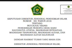 Juknis PPDB Penerimaan PD Baru Tahun 2018/2019