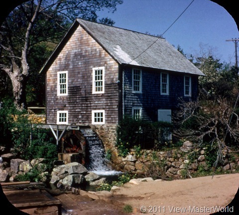 View-Master Cape Cod and Plymouth (A727), Scene 15: Stony Brook gristmill, Brewster