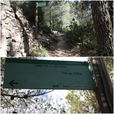 MOLA D'ESTATS - LES 3 CREUS - TAULA DELS QUATRE BATLLES, Camí de la Solana en direcció a Farena