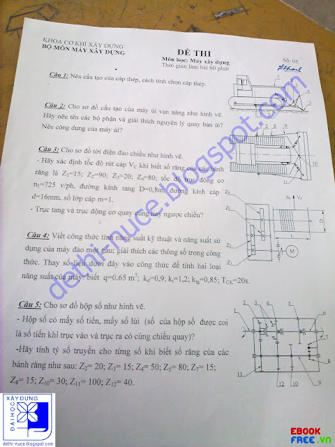 Đề Máy Xây Dựng Số 2