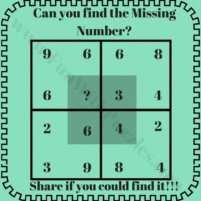 Missing Number Puzzles With Answers Missing Number Puzzles With Answers