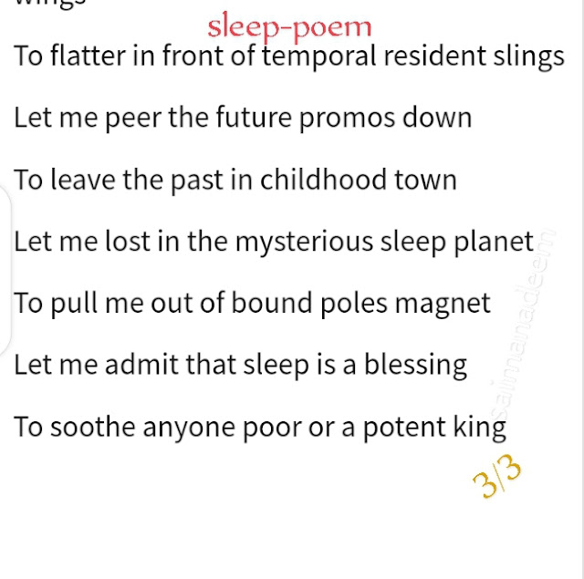 Sleep -poem