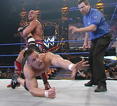 No Way Out 2004 Review - Kurt Angle gets John Cena in an Ankle Lock