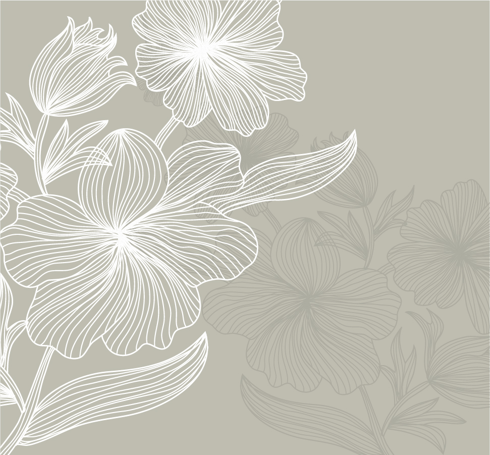 Free Vector がらくた素材庫 花の線画の背景 Lines Flowers Stripes Shading Vector イラスト素材