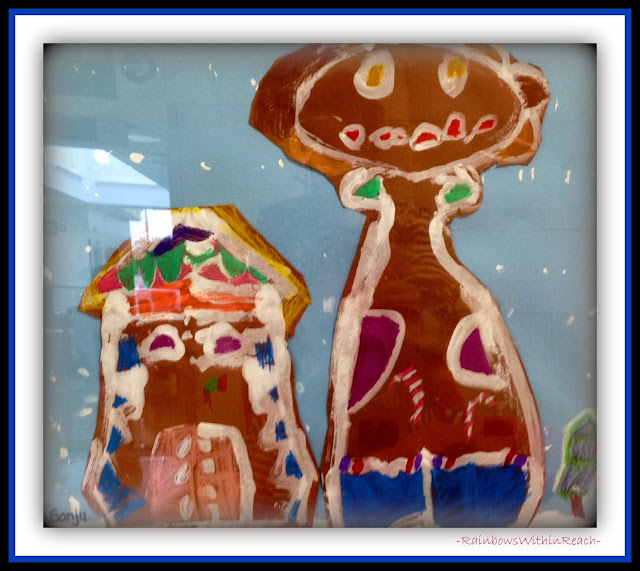 Gingerbread Painted Collage in Mixed Media via RainbowsWithinReach