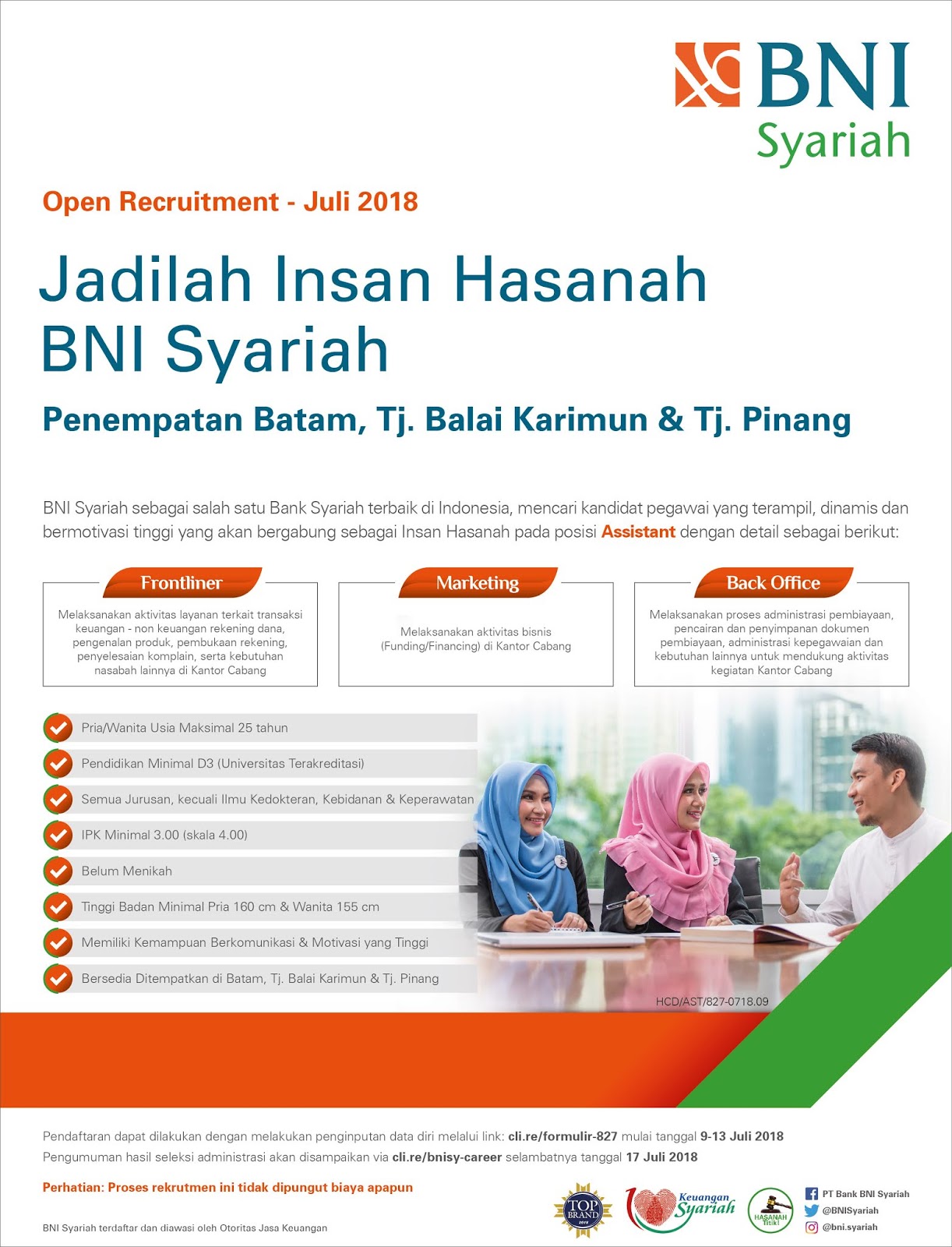 Lowongan Kerja Pegawai Bank Bni Syariah Rekrutmen Lowongan Kerja Cpns Bumn Bulan Agustus 2021