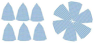 Bentuk Pola topi dan potongan kain