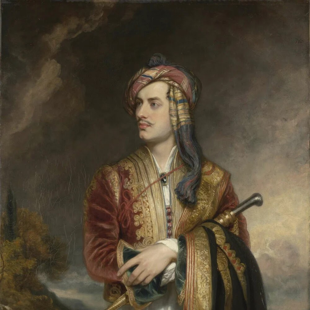 Thomas Phillips (1770 - 1845) George Gordon Noel Byron, ο 6ος Βαρώνος Byron (1788-1824), ποιητής, 1813, ελαιογραφία σε καμβά, Δάνειο από την Βρετανική Κυβερνητική Συλλογή (1976), Μουσείο Μπενάκη Ελληνικού Πολιτισμού