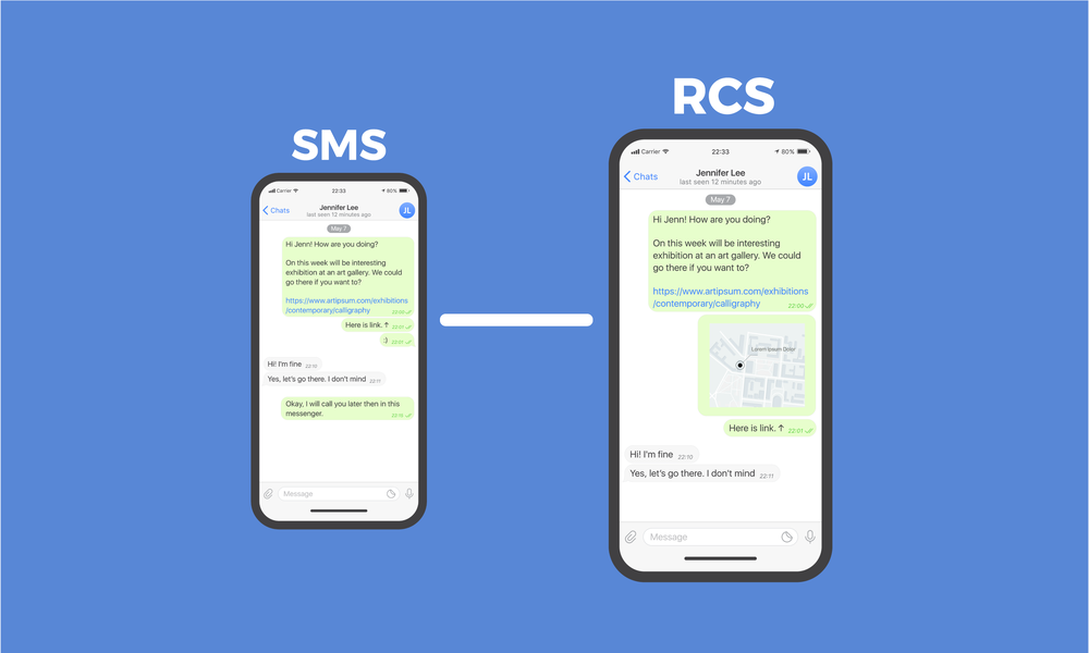 Learn the difference between SMS and RCS messages