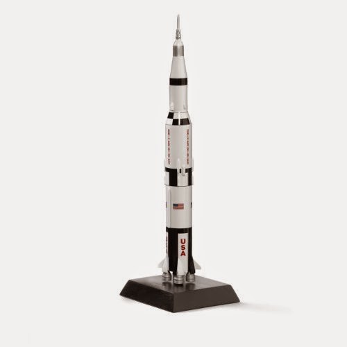 Saturn V with Apollo Capsule Wood Model