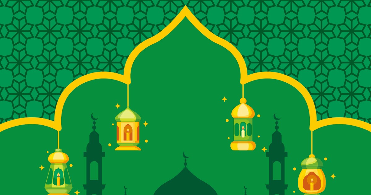 Background Hijau Nuansa Islami - kumpulan baground vector