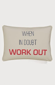 When In Doubt Workout Pillow, Motivation, exercise