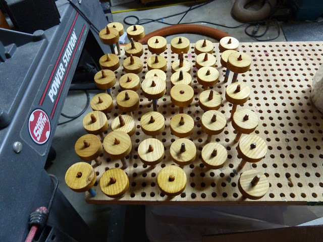 Handmade Wood Toy Cars "Speedy Wheels" Wheels On Drying Rack