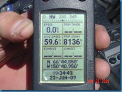 GPS on the way north