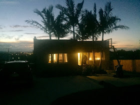 My House at twilight returning from a lockdown dog-walk