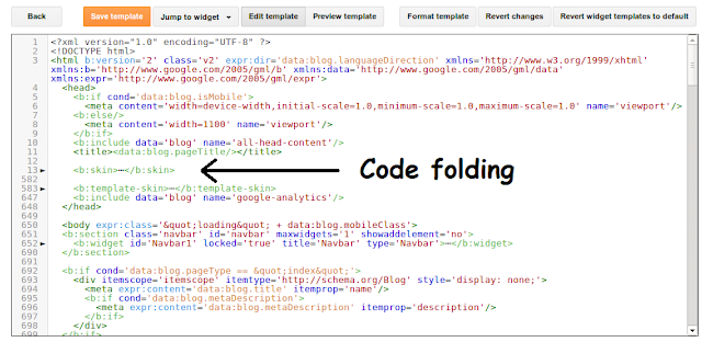 Code folding and auto-indentation