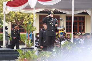 Kapolres Kulonprogo Pimpin Upacara Hari Bhayangkara ke  77 Polres Kulonprogo