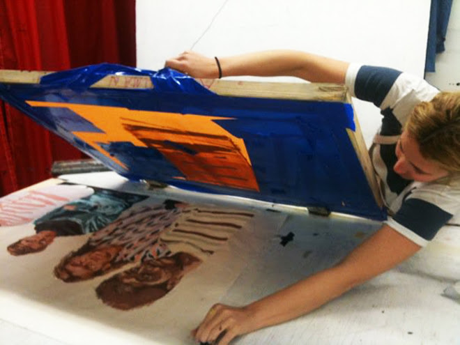 a preview of what I have been spending all of my time on... 50 color silk screen thesis print