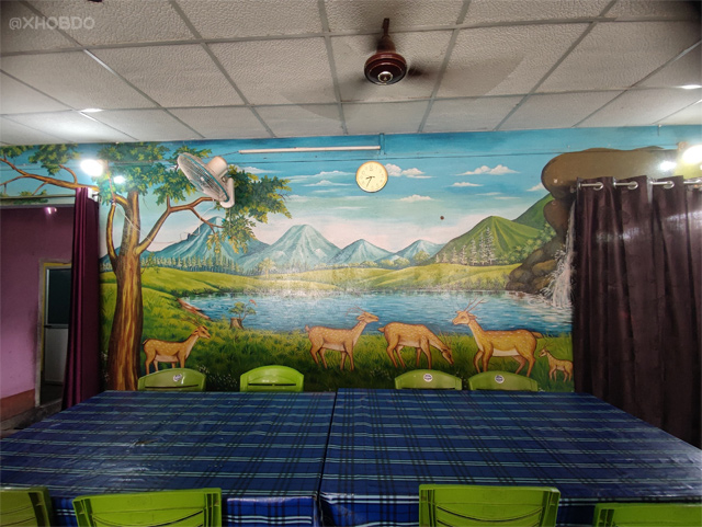 wall mural Landscape with Deer
