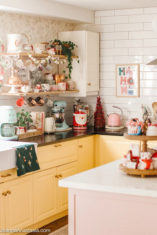eclectic Christmas kitchen