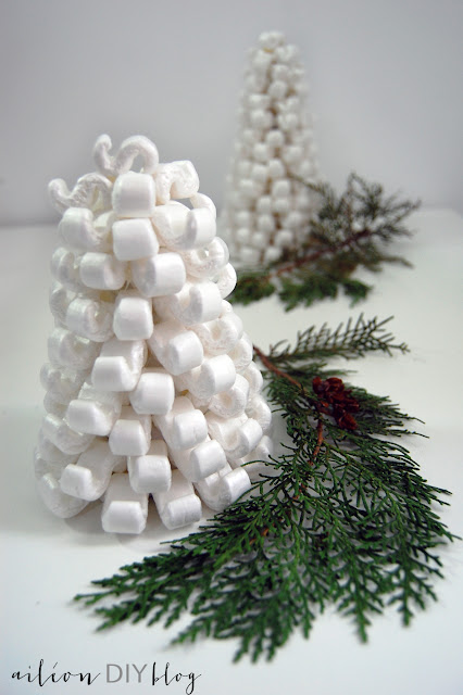 abeto nevado diy arbol navidad