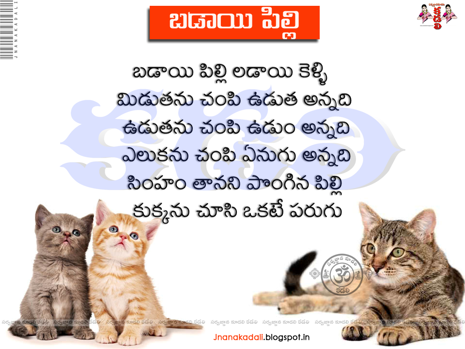 Children Telugu Nursery Rhyme Badai