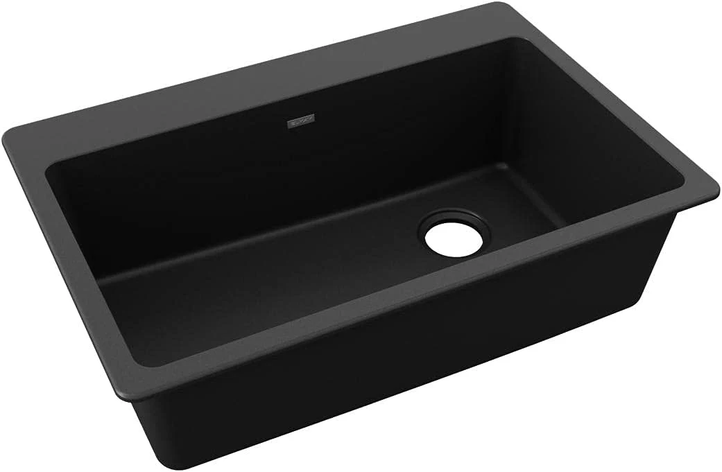 black granite single bowl sink