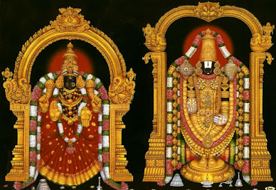 Mother Tiruchanur Padmavathi with Tirupati Venkatesa Perumal