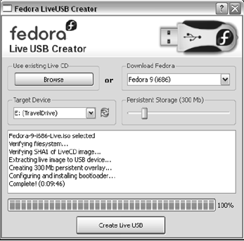 The creation process takes about ten minutes.