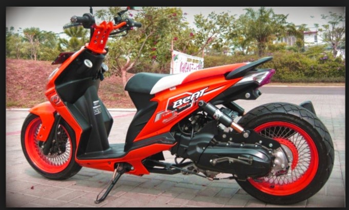 15 Gambar  Modifikasi Honda Beat Warna  Merah  Terpopuler 