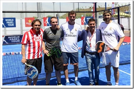 Roberto Fresnedoso, Rubén de la Red, Alfredo Santaelena e Iván Pérez compartieron pista con Carolina Navarro, Alejandra Salazar, Gaby Reca y Seba Nerone WPT 2014