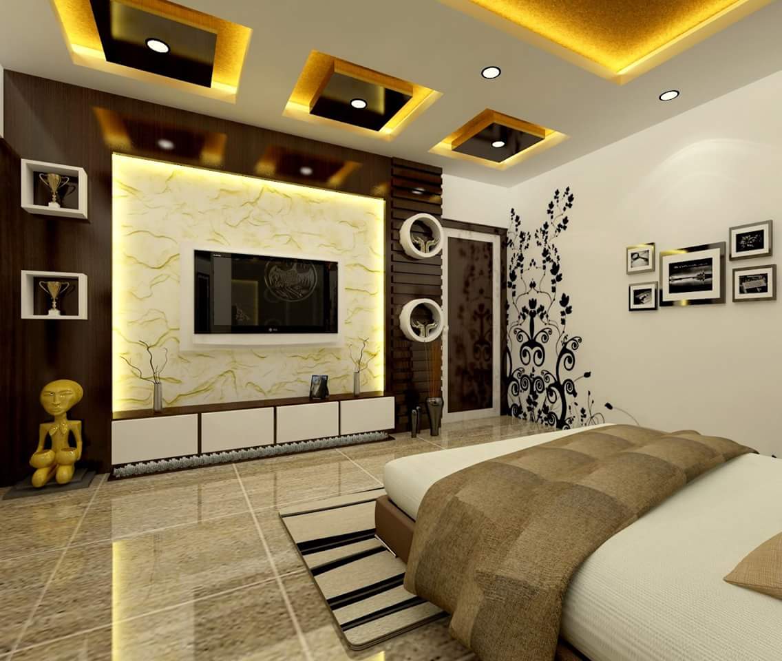 Modern Gypsum  TV  Wall  Unit Decoration Design  Ideas 