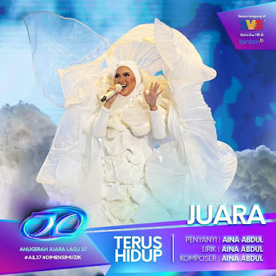 Aina Abdul Pemenang Anugerah Juara Lagu AJL-37