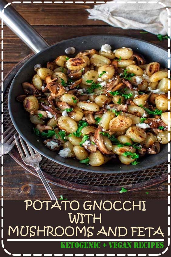 These delightful One-Pot Potato Gnocchi with Mushrooms and Feta are so easy to make, so filling and so tasty.  Made in under 30 minutes, this vegetarian dish is worth trying!