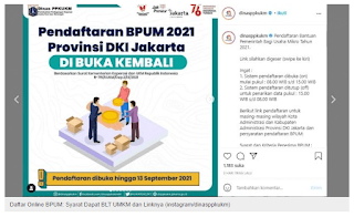 Daftar Online BPUM 2021: Syarat Dapat BLT UMKM dan Linknya