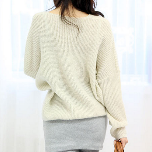 Lovely V-Neck Knit Sweater