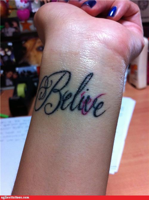 Misspelled Tattoos 4 Believe Belief