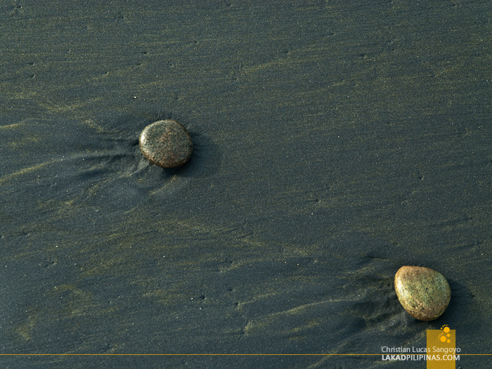 Black Sand in Mindoro Beach at Vigan City