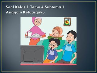 Soal Tematik Kelas 1 Tema 4 Subtema 1 Keluargaku