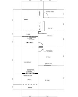 Denah Rumah Minimalis Ukuran 7x15 Full Bangunan