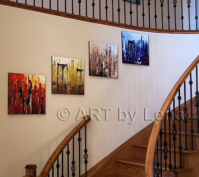 Here is one of my design ideas of the Gallery Walls on the Staircase: