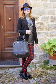 givenchy pandora bag, zara plaid pants, fashion and cookies, fashion blogger