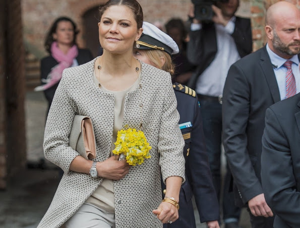 Crown Princess Victoria of Sweden opened a new exhibition on Queen Hedvig Eleonora at Gripsholm Castle