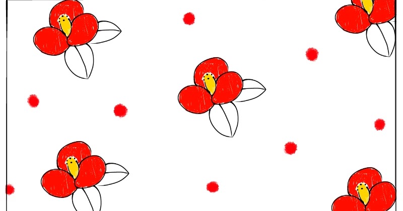 簡単な椿の花のイラストの描き方 遠北ほのかのイラストサイト