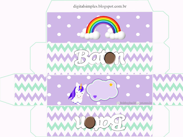 Encantadores Unicornios: Cajas para Imprimir Gratis. 