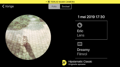 Schermafbeelding Hipstamatic-instellingen Eric + Dreamy