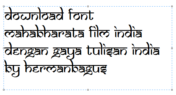 Download Font Mahabharata Film India Dengan Gaya Tulisan India