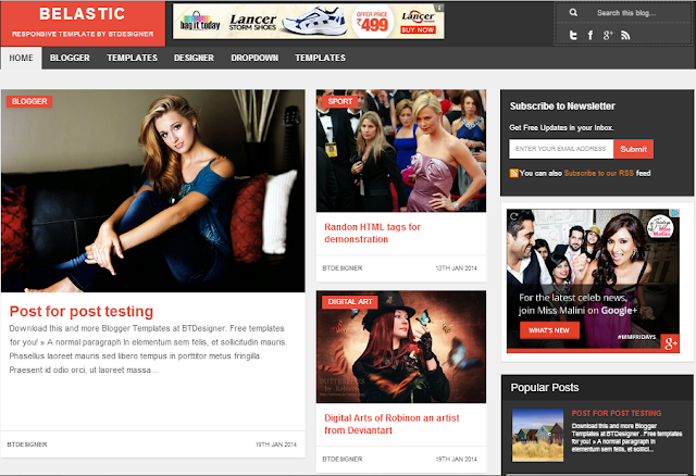 Belastic Blogger Template