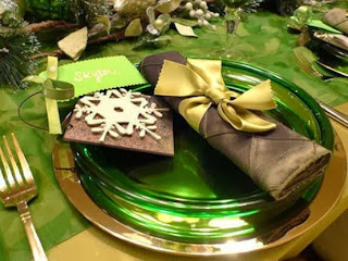 Christmas table decoration Green Color, Part 1