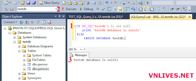 How to check if a database exists in SQL Server 2014?